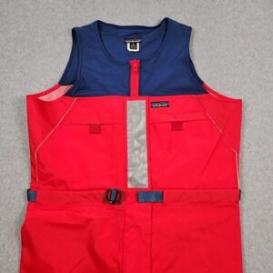 Vintage Patagonia Overall Bibs Medium Fishing Crabbing Waterproof Reflective USA